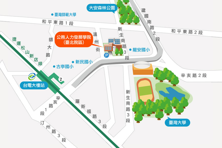 臺北院區交通位置圖